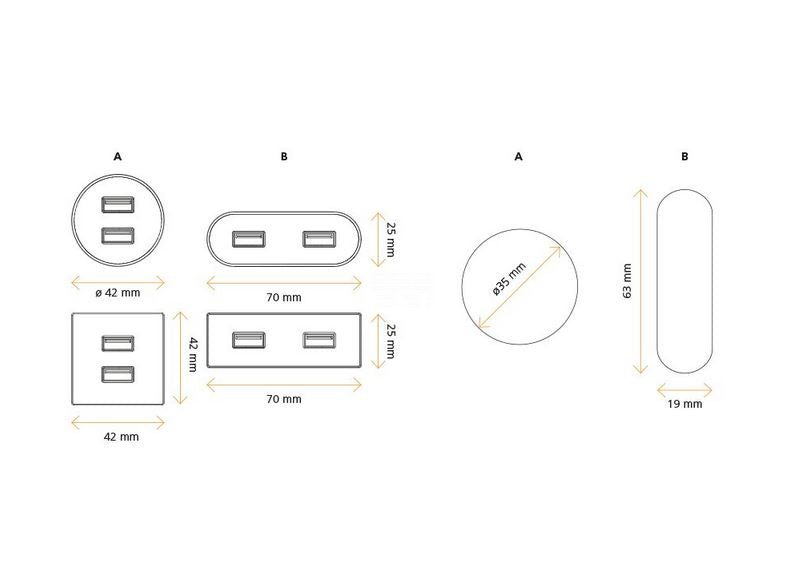 ASA 06029P00001 Nabíjecí HUB vestavný VERSAPICK, 2xUSB 5V (typ A), ⌀42mm, kulatý, plast, bílá matná ASA 06029P00001 Nabíjecí HUB vestavný VERSAPICK, 2xUSB 5V (typ A), ⌀42mm, kulatý, plast, bílá matná